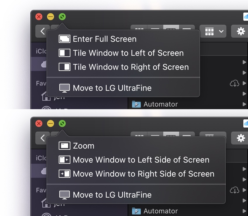 macOS 10.15 CatalinaのZoomボタン